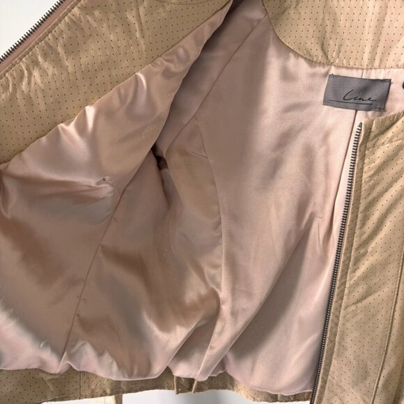 Line the Label 100% Lambskin Leather Biker Style Jacket - Picture 9 of 13